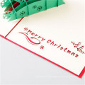 FQ marca handwork paper pop up handmade presente de natal 3d cartão de natal